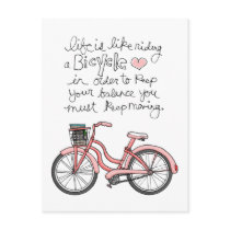vol25 life is like riding a bicycle post card