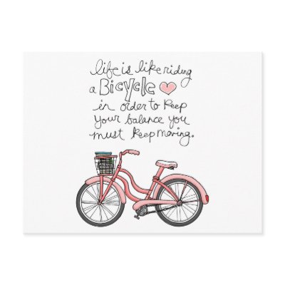 vol25 life is like riding a bicycle Post Cards