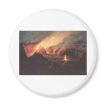 Volcano, ca. 1880s Hawaii Refrigerator Magnets