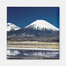 Volcano Parinacotta, Chile Magnets