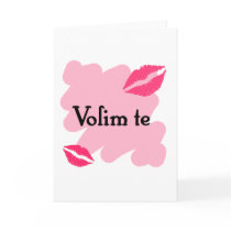 Volim te - Serbian I love you Greeting Cards