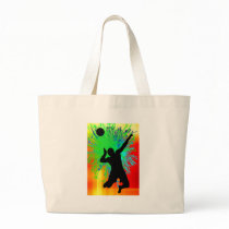 Volley Ball Service Fireworks Canvas Bags