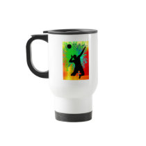 Volley Ball Service Fireworks Coffee Mug