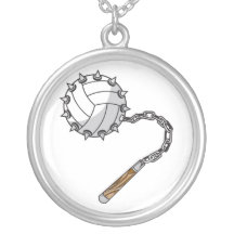 volley ball spikes mace graphic custom jewelry
