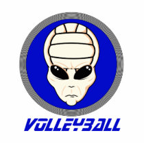 Volleyball Alien Photo Cut Outs