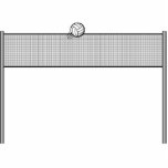 Volleyball and Net Ornament photo sculptures