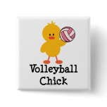 Volleyball Chick Button