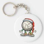 Volleyball Christmas Key Chain
