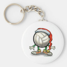 Volleyball Christmas Key Chain