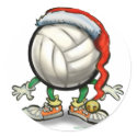 Volleyball Christmas stickers