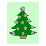 Volleyball Christmas Tree Postcard