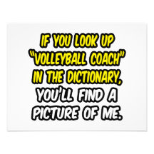 Volleyball Coach In Dictionary...My Picture Personalised Invitations