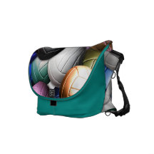 Volleyball Collage Messenger Bags