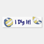 Volleyball I Dig It Bumper Sticker