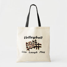 Volleyball: Live Laugh Play Tote Bag