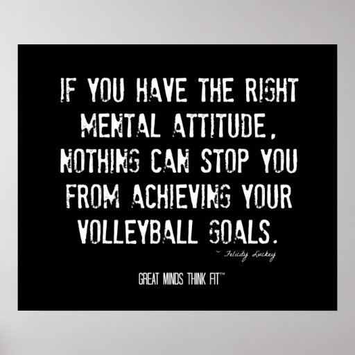Volleyball Motivational Poster 003 - Grunge