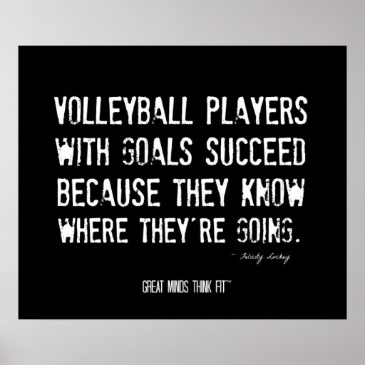 Volleyball Motivational Poster 006 - Grunge
