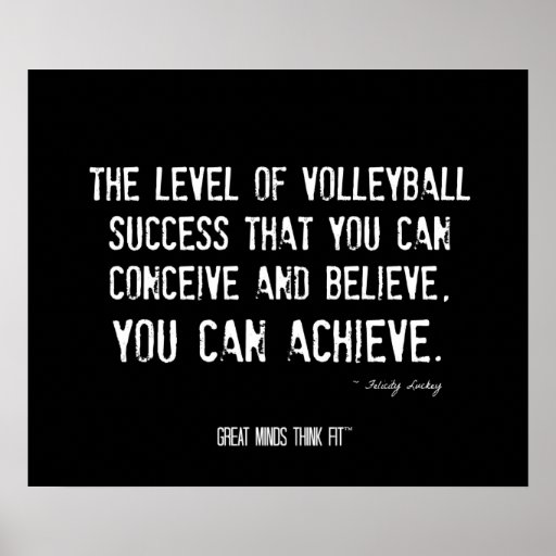 Volleyball Motivational Poster 014 - Grunge