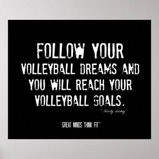 Volleyball Motivational Poster 018 - Grunge