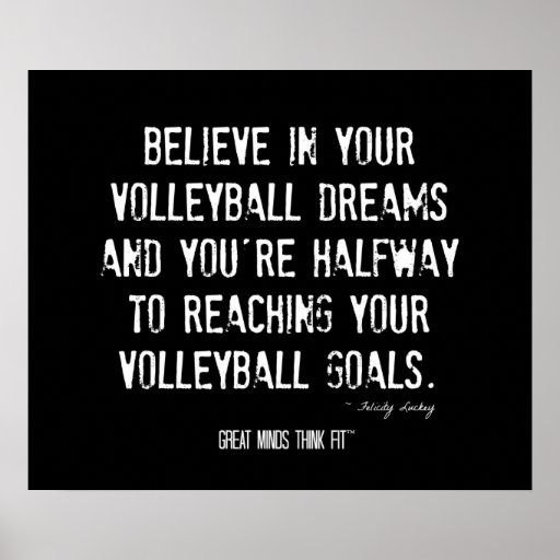 Volleyball Motivational Poster 020 - Grunge