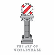 volleyball on a pedestal acrylic cut out