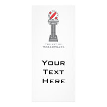 volleyball on a pedestal customized rack card