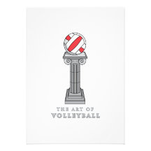 volleyball on a pedestal invitations