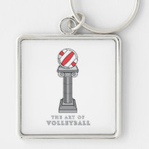 volleyball on a pedestal keychains