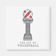 volleyball on a pedestal magnets