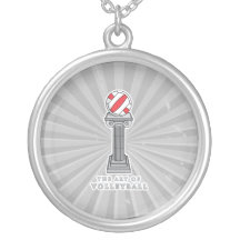 volleyball on a pedestal pendant