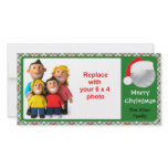 Volleyball PhotoCard SantaBall Plaid