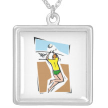 Volleyball player pendant