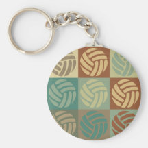 Volleyball Pop Art Key Chains