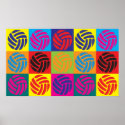 Volleyball Pop Art posters