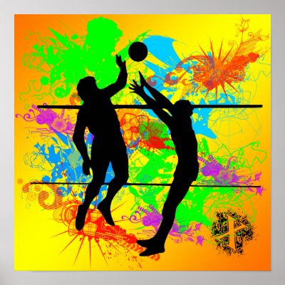 Volleyball Clothes  Girls on Volleyball T Shirts Gifts Features Volleyball Players Silhouette With