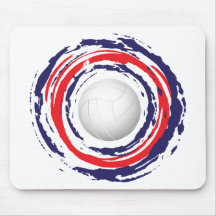 Volleyball Red Blue And White 1 Mousemat