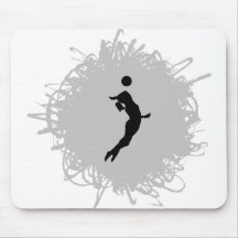 Volleyball Scribble Style (Female) Mousemat
