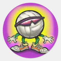 Volleyball Shades Stickers