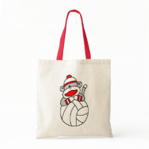 Volleyball Sock Monkey Canvas Bags