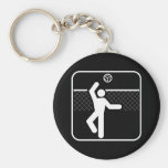 Volleyball Symbol Keychain