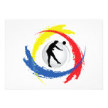 Volleyball Tricolor Emblem (Male) Personalised Announcements