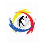 Volleyball Tricolor Emblem (Male) Postcard