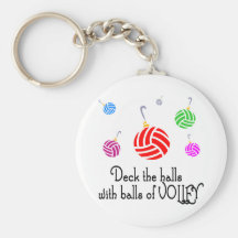 VolleyChick Deck the Halls Keychains