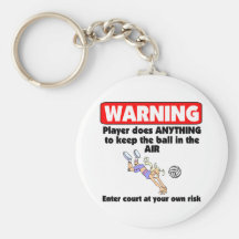 VolleyChick Warning Keychains