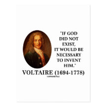 Voltaire If God Did Not Exist Necessary To Invent Post Card