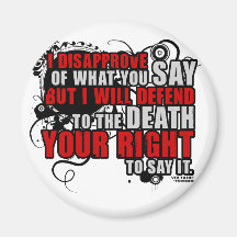 Voltaire Quote (Colour) Refrigerator Magnets