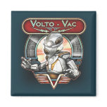 Volto-Vac Retro Robot Square Magnet