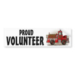 Volunteer Fire Truck Bumper Sticker PV bumper stickers