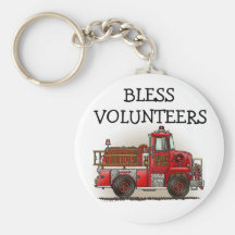 Volunteer Fire Truck Keychain BV