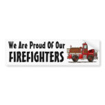 "Volunteer Fire Truck, We Are Proud Of Our, FIRE.. bumper stickers